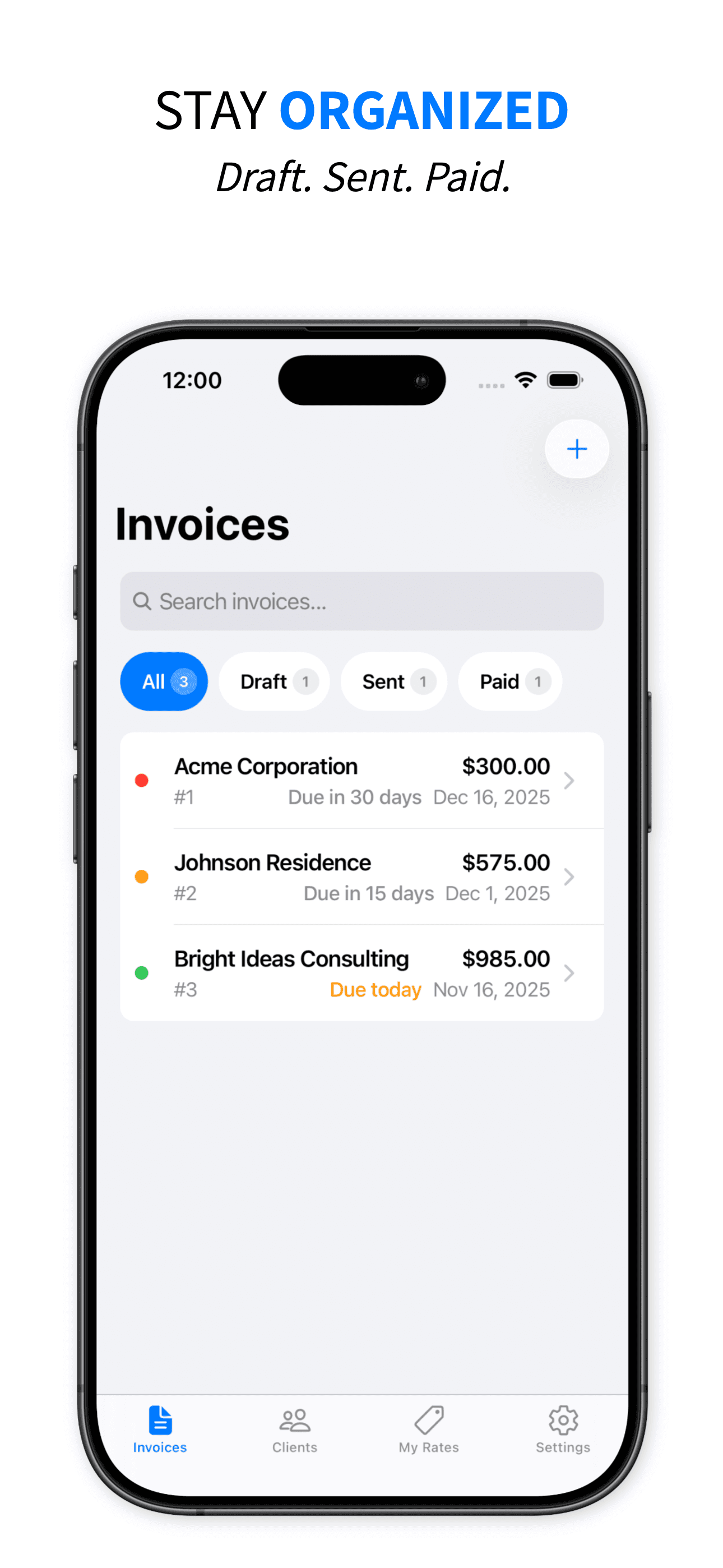 Paper Invoice - Stay Organized