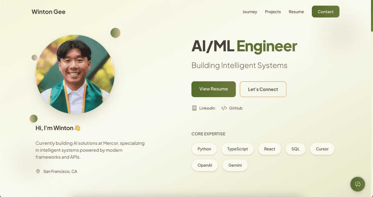 AI-Powered Portfolio Website
